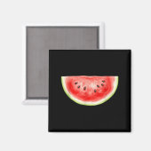 Aimant Pastèque Été Aquarelle Fruit Tranches Juteux (Recto/Verso)