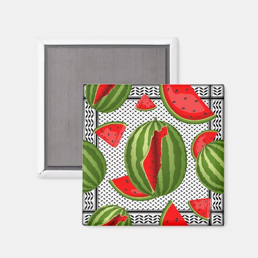 Aimant Pastèque Palestine - Slice (Recto/Verso)