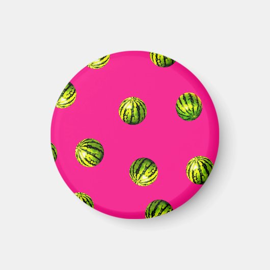 Aimant pastèque rose motif (Devant)