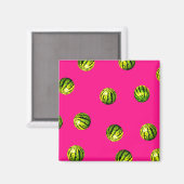 Aimant pastèque rose motif (Recto/Verso)