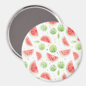 Aimant Pastèque rouge vert blanc Anniversaire (Recto/Verso)