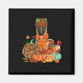 Aimant Pasteur Allemand De Thanksgiving Avec La Poussette (Devant)