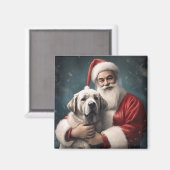 Aimant Pasteur anatolien avec Noël du Père Noël (Recto/Verso)