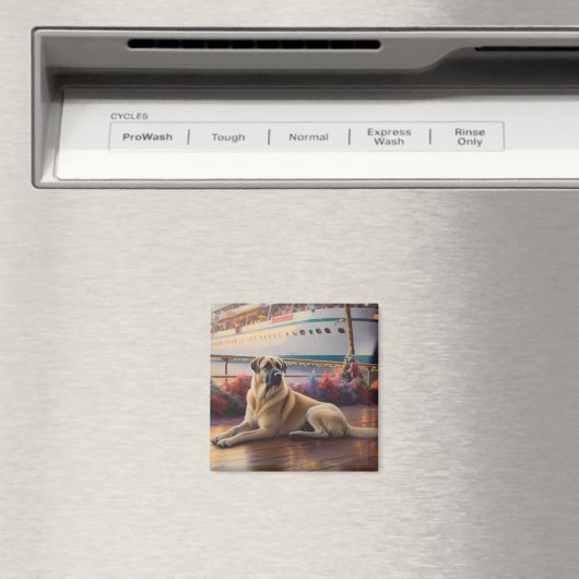 Aimant Pasteur anatolien Croisière de Noël : Pawsome (In Situ (Lave-vaisselle))