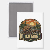 Aimant Patch brodé extérieur Build More Beaver (Recto/Verso)