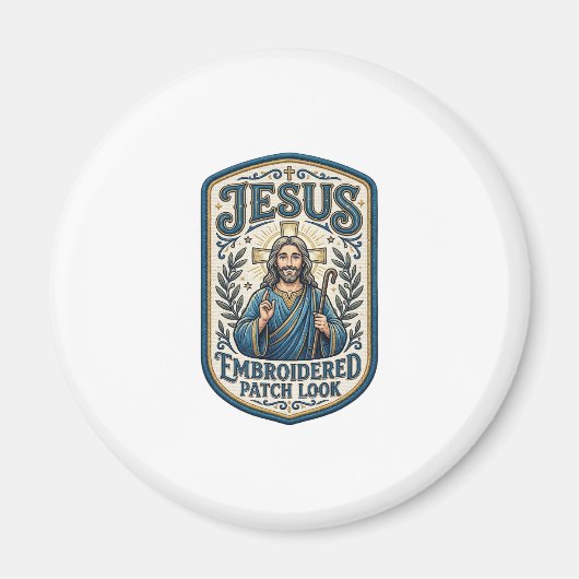 Aimant Patch brodé Jésus Regardez Patch brodé Jésus (Devant)