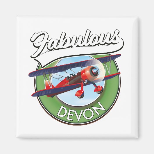 Aimant Patch de voyage fabuleux Devon. (Devant)