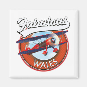 Aimant Patch de voyage style rétro Fabulous Wales