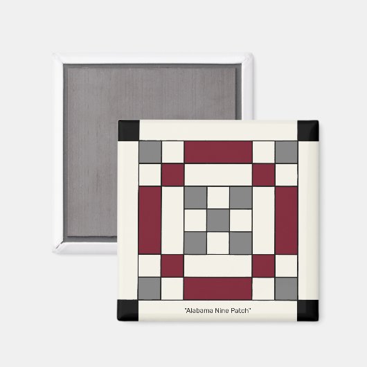 Aimant Patch Neuf Alabama (Recto/Verso)