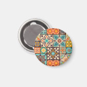 Aimant Patchwork coloré Islam Motifs Carrelage (Recto/Verso)