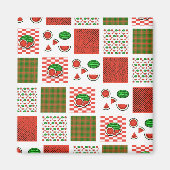 Aimant Patchwork de pastèque (Devant)