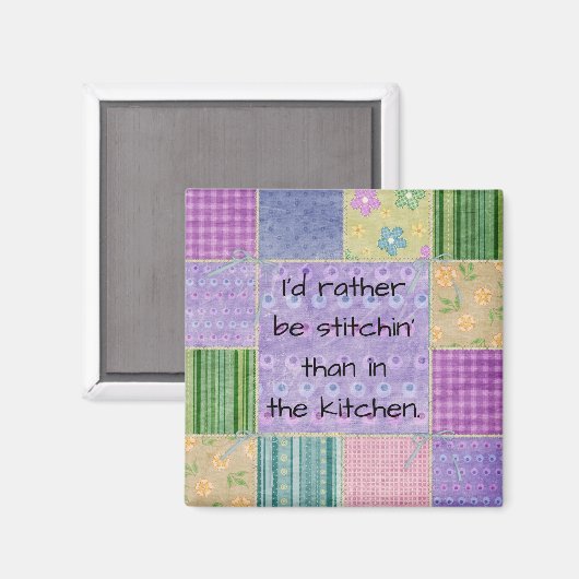 Aimant Patchwork de pays de Quilter (Recto/Verso)