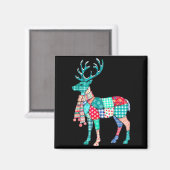 Aimant Patchwork de rennes de Noël Hommes Femmes Ki (Recto/Verso)