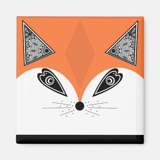 Aimant Patchwork Fox, applique Fox, Fox, enfants (Devant)