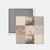 Aimant Patchwork Iris Cream (Recto/Verso)