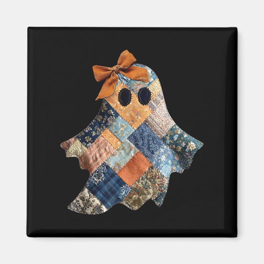 Aimant Patchwork Quilter Fall Ghost Bow Bloc Autum (Devant)