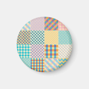 Aimant Patchwork vintage : Arrière - plan sans couture te
