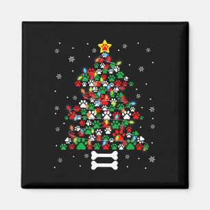 Aimant Pâtes de chien de Noël Pâtes de chien de Noël Arbr