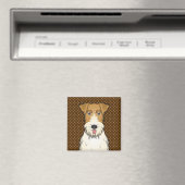 Aimant Pâtes de dessin de chien de Terrier Fox Wire (In Situ (Lave-vaisselle))