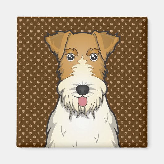 Aimant Pâtes de dessin de chien de Terrier Fox Wire (Devant)