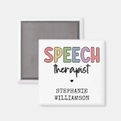 Aimant Pathologiste orthophoniste sur mesure SLP (Recto/Verso)