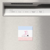 Aimant Patin à glace rose mignon (In Situ (Lave-vaisselle))
