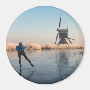 Aimant Patinage de glace après le moulin à vent et
