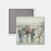 Aimant Patinage, publié par L. Prang and Co. (Recto/Verso)