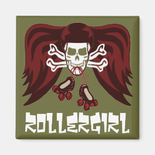 Aimant Patiner ou mourir avec des ailes d'anges