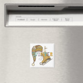 Aimant Patins à glace mignonne hiver tricot bas casquette (In Situ (Lave-vaisselle))