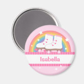 Aimant Patins À Roulettes Arc-En-Ciel Pour Filles (Recto/Verso)