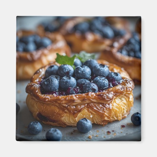 Aimant Pâtisserie danoise aux myrtilles (Devant)