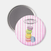 Aimant Pâtisserie française Macarons aux Aquarelles paste (Recto/Verso)