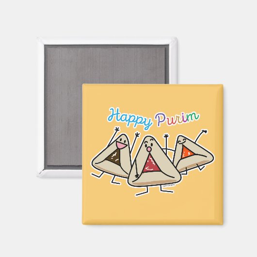 Aimant Pâtisserie Purim hamantaschen Sameach Oznei Haman (Recto/Verso)
