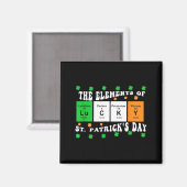 Aimant Patricks Day Funny Elements Of Lucky Periodic Tabl (Recto/Verso)