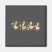 Aimant Patricks Day,funny Goose, Shamrock, Beer Gift Tee  (Devant)