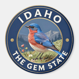 Aimant 🏔️ Patrimoine de l'Idaho du Merlebleu des montagn