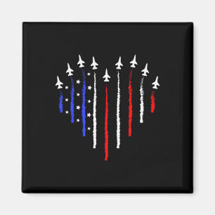 Aimant Patriot Juillet 4 Jets d'avion de chasse Drapeau U