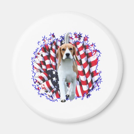 Aimant Patriote beagle (Devant)