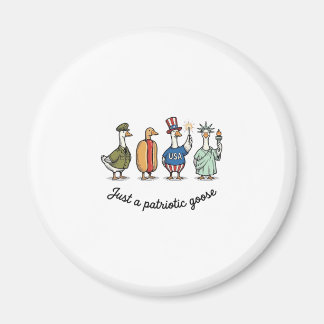 Aimant Patriotic Goose Vintage Engraving Funny USA Shirt 