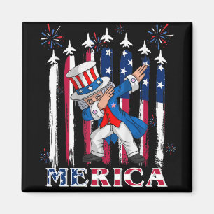 Aimant Patriotic Uncle Sam Dabbing 4th of July