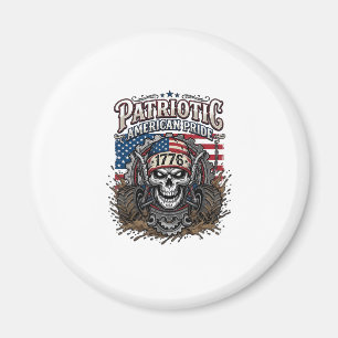 Aimant Patriotique 1776 Hors Route Crâne Monster Truck Lo