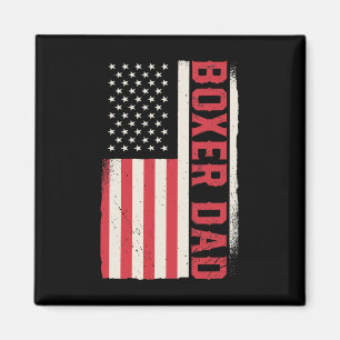 Aimant Patriotique Boxer Boxer Papa American Drapeau