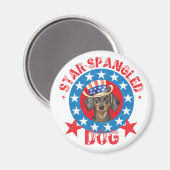 Aimant Patriotique Dachshund (Recto/Verso)