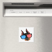 Aimant Patriotique Doberman (In Situ (Lave-vaisselle))