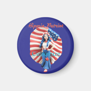 Aimant Patriotique hippie fille Thunder_Cove