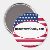 aimant patriotique HometownShelby.com (Recto/Verso)