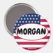 Aimant patriotique MORGAN (Recto/Verso)