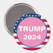 Aimant patriotique TRUMP 2024 (Recto/Verso)