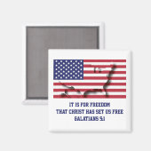 Aimant Patriotique USA 4 juillet (Recto/Verso)